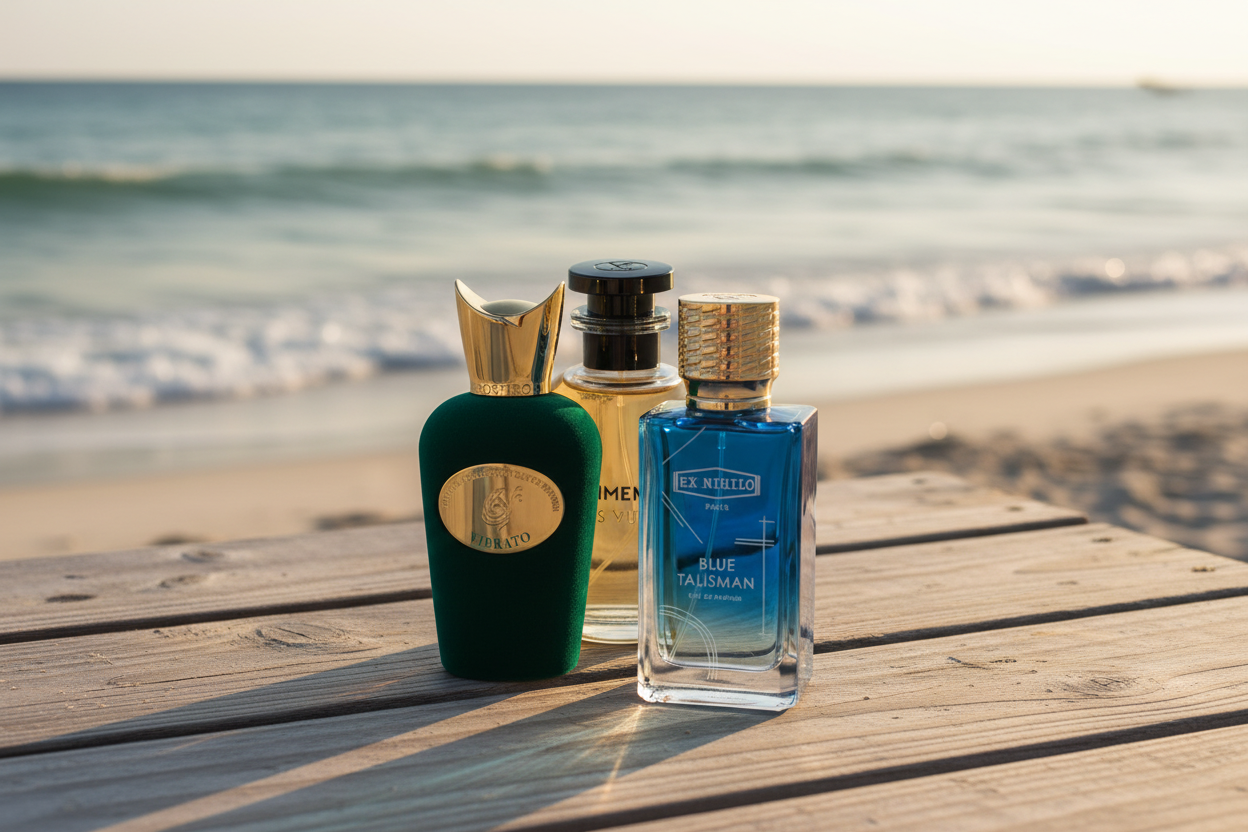 Zomer parfums strand - Vibrato, Blue Talisman, L'Immensite